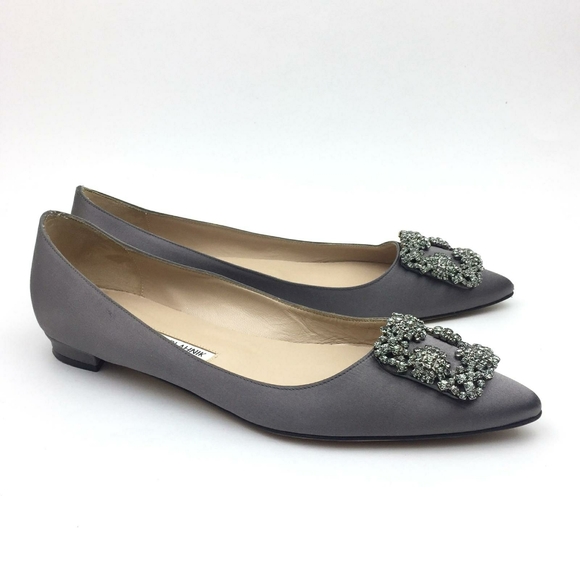 MANOLO BLAHNIK Hangisi Jeweled Pointy Toe … - Picture 2 of 13